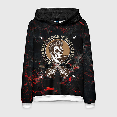 Мужская толстовка Элвис Пресли Rock n roll / 3D-Белый – фото 1