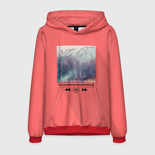 Мужская толстовка Never die / 3D-Красный – фото 1