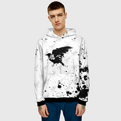 Толстовка-худи мужская Лозунг Карасуно ворон Haikyu!!, цвет: 3D-черный — фото 2