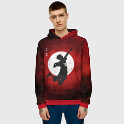 Толстовка-худи мужская Шоё Хината прыжок Haikyu!!, цвет: 3D-красный — фото 2