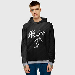 Толстовка-худи мужская Fly high Шоё Хината Haikyuu!!, цвет: 3D-меланж — фото 2