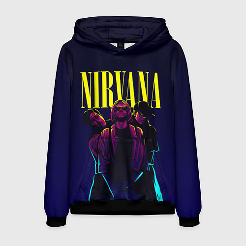 Мужская толстовка Nirvana Neon / 3D-Черный – фото 1