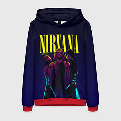 Толстовка-худи мужская Nirvana Neon, цвет: 3D-красный