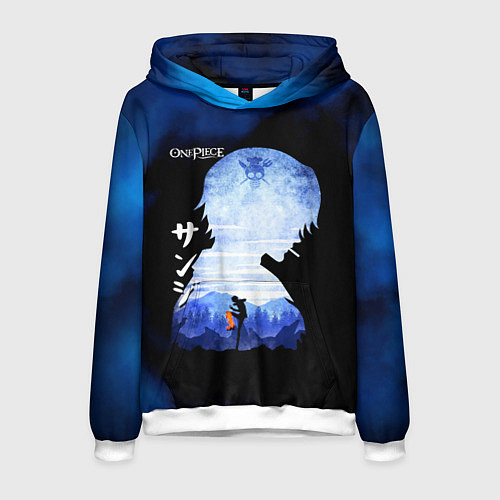Мужская толстовка Винсмок Санджи One Piece / 3D-Белый – фото 1