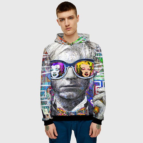 Мужская толстовка Andy Warhol Энди Уорхол / 3D-Черный – фото 3