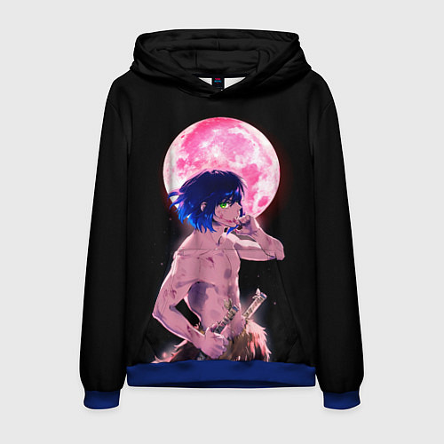 Мужская толстовка Иноске клинок рассекающий демонов арт / 3D-Синий – фото 1