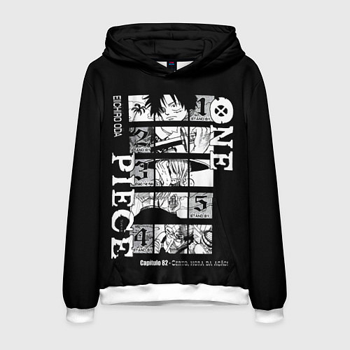 Мужская толстовка ONE PIECE Главные герои / 3D-Белый – фото 1