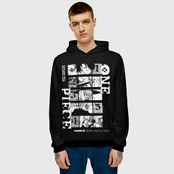 Толстовка-худи мужская ONE PIECE Главные герои, цвет: 3D-черный — фото 2