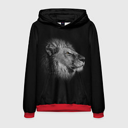Толстовка-худи мужская Гордый лев, цвет: 3D-красный