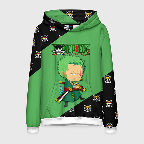 Мужская толстовка Ророноа Зоро One Piece Большой куш / 3D-Белый – фото 1