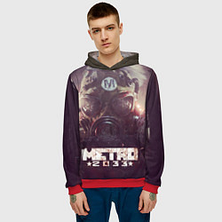 Толстовка-худи мужская MERTO 2033 ПРОТИВОГАЗ, цвет: 3D-красный — фото 2