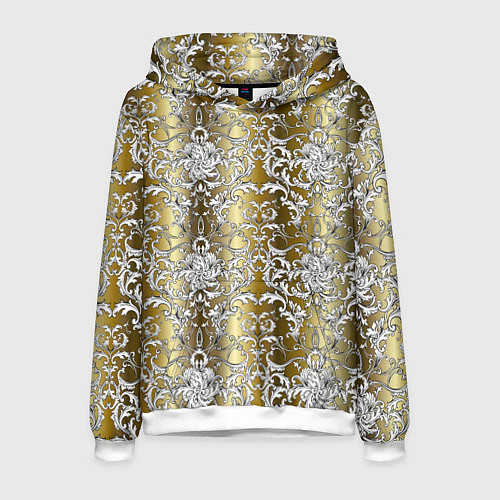 Мужская толстовка Versace gold & white / 3D-Белый – фото 1