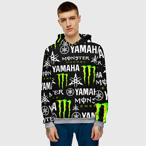 Мужская толстовка YAMAHA X MONSTER SPORT / 3D-Меланж – фото 3