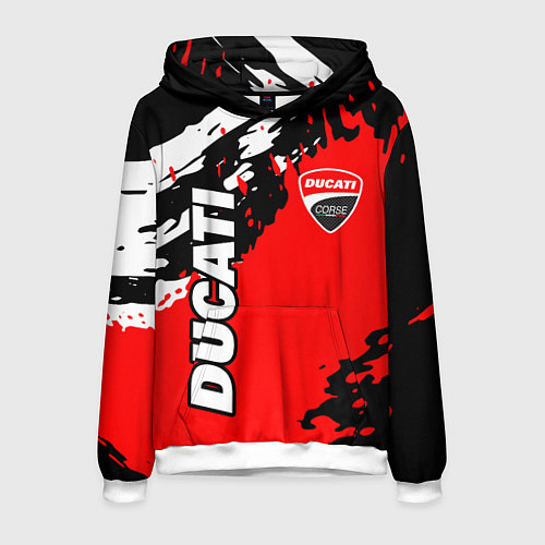 Мужская толстовка DUCATI ДУКАТИ ГРАНЖ / 3D-Белый – фото 1