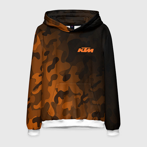 Мужская толстовка KTM КТМ CAMO RACING / 3D-Белый – фото 1