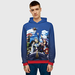 Толстовка-худи мужская Мое перерождение в слизь, цвет: 3D-красный — фото 2