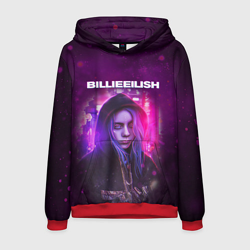 Мужская толстовка BILLIE EILISH GLITCH Z / 3D-Красный – фото 1