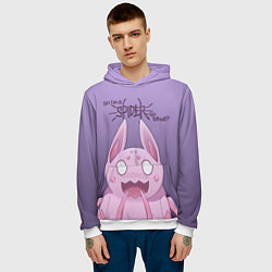 Толстовка-худи мужская Аниме Да, я паук, и что?, цвет: 3D-белый — фото 2
