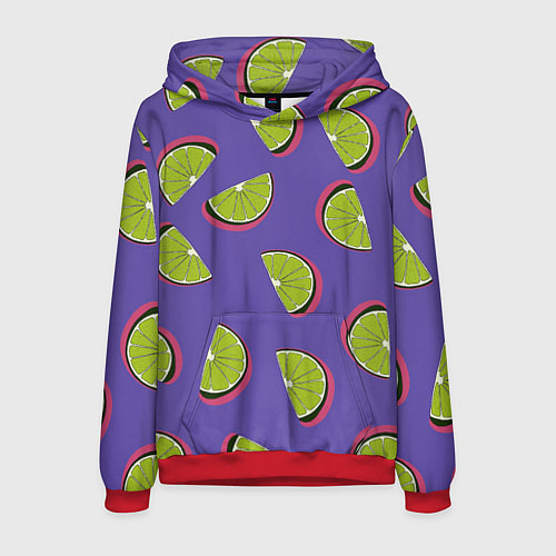Мужская толстовка Лаймы / 3D-Красный – фото 1