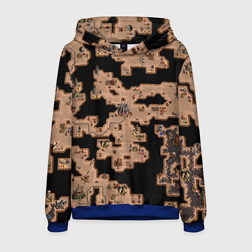 Мужская толстовка Heroes III Dungeon Map / 3D-Синий – фото 1