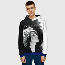 Толстовка-худи мужская Zемфира Зефира, цвет: 3D-синий — фото 2