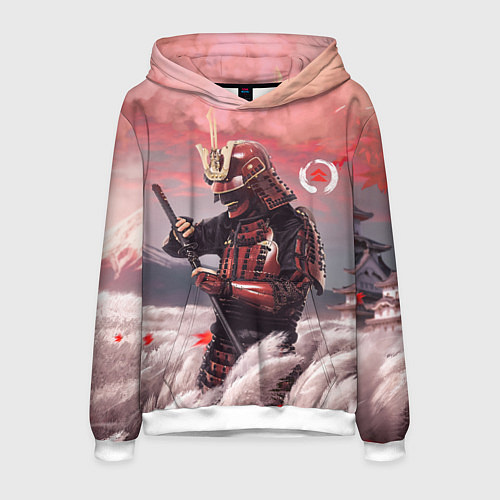 Мужская толстовка Ghost of Tsushim Призрак Цусимы Z / 3D-Белый – фото 1