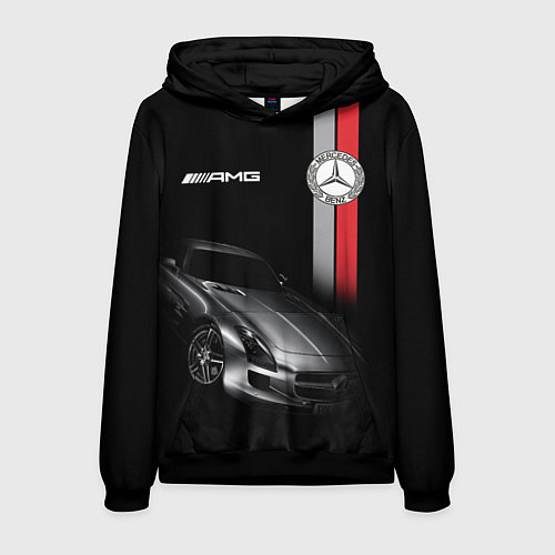 Мужская толстовка MERCEDES BENZ AMG / 3D-Черный – фото 1