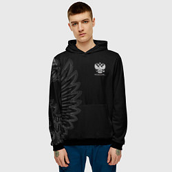 Толстовка-худи мужская Russia Black Side New 202223, цвет: 3D-черный — фото 2