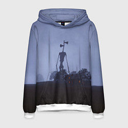 Толстовка-худи мужская СИРЕНОГОЛОВЫЙ У ДОМА, цвет: 3D-белый