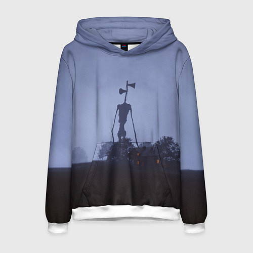 Мужская толстовка СИРЕНОГОЛОВЫЙ У ДОМА / 3D-Белый – фото 1