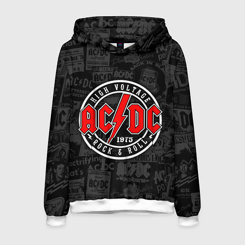 Мужская толстовка AC DC HIGH VOLTAGE / 3D-Белый – фото 1