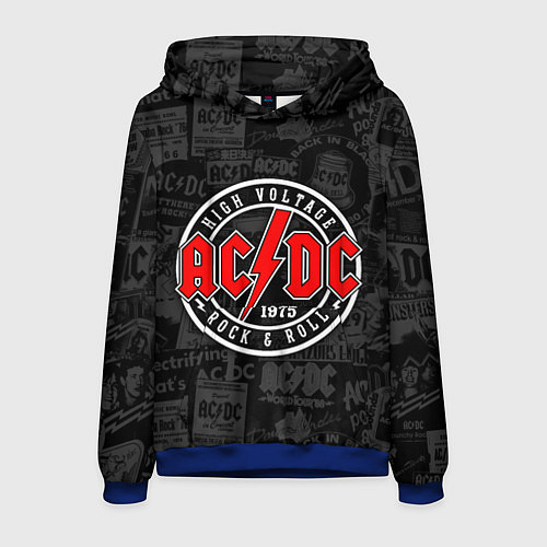 Мужская толстовка AC DC HIGH VOLTAGE / 3D-Синий – фото 1
