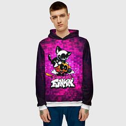 Толстовка-худи мужская Скид и Памп Skid and Pump, цвет: 3D-белый — фото 2