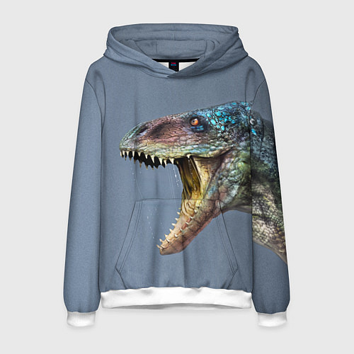 Мужская толстовка Хищный динозавр Dino Z / 3D-Белый – фото 1