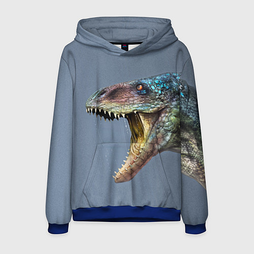 Мужская толстовка Хищный динозавр Dino Z / 3D-Синий – фото 1