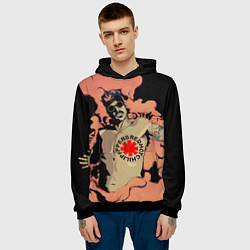 Толстовка-худи мужская RED HOT CHILI PEPPERS РЕД ХОТ ЧИЛИ ПЕППЕРС Z, цвет: 3D-черный — фото 2