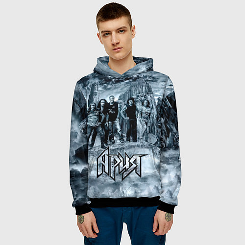 Мужская толстовка Группа Ария / 3D-Черный – фото 3