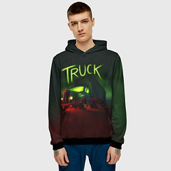 Толстовка-худи мужская Truck neon, цвет: 3D-черный — фото 2