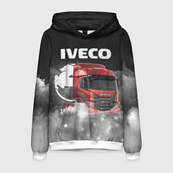 Толстовка-худи мужская Iveco truck, цвет: 3D-белый