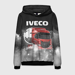 Толстовка-худи мужская Iveco truck, цвет: 3D-черный