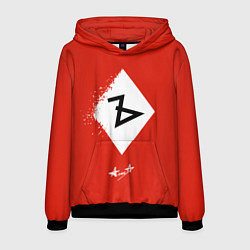 Толстовка-худи мужская Алиса Ъ «Твёрдый знак», цвет: 3D-черный