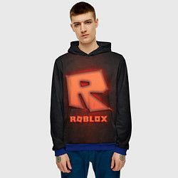 Толстовка-худи мужская ROBLOX NEON RED, цвет: 3D-синий — фото 2