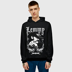 Толстовка-худи мужская RIP Lemmy, цвет: 3D-черный — фото 2