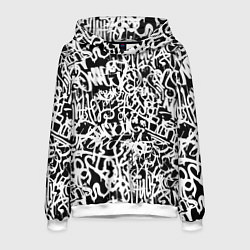 Мужская толстовка Graffiti white on black