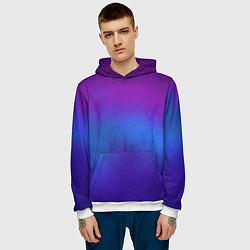 Толстовка-худи мужская Leather gradient, цвет: 3D-белый — фото 2