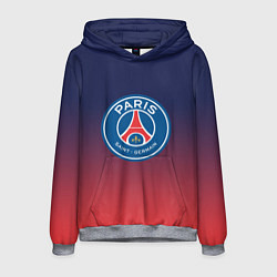 Толстовка-худи мужская PSG ПСЖ PARIS SAINT GERMAIN, цвет: 3D-меланж