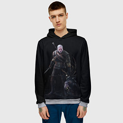 Толстовка-худи мужская The Witcher, цвет: 3D-меланж — фото 2
