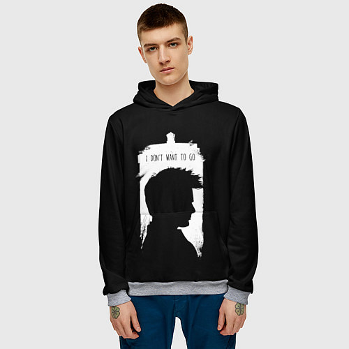 Мужская толстовка Я не хочу идти / 3D-Меланж – фото 3