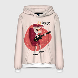 Толстовка-худи мужская Ангус Янг ACDC, цвет: 3D-белый