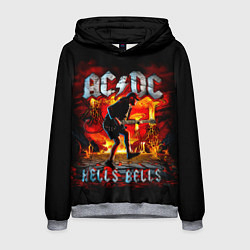 Толстовка-худи мужская ACDC HELLS BELLS, цвет: 3D-меланж